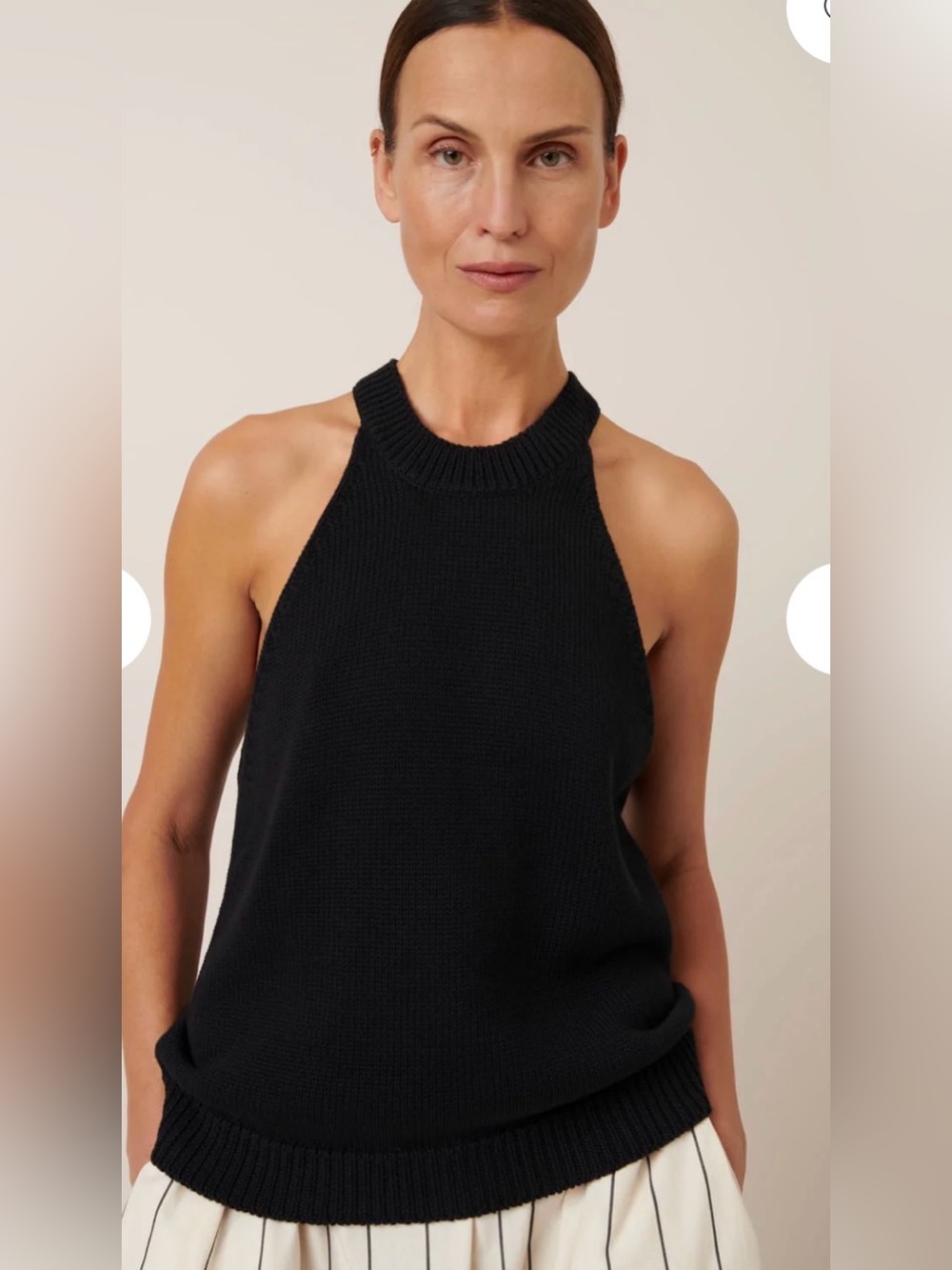 Singlet with a halter neck line by Kowtow Clothing. Size Medium. Never worn.